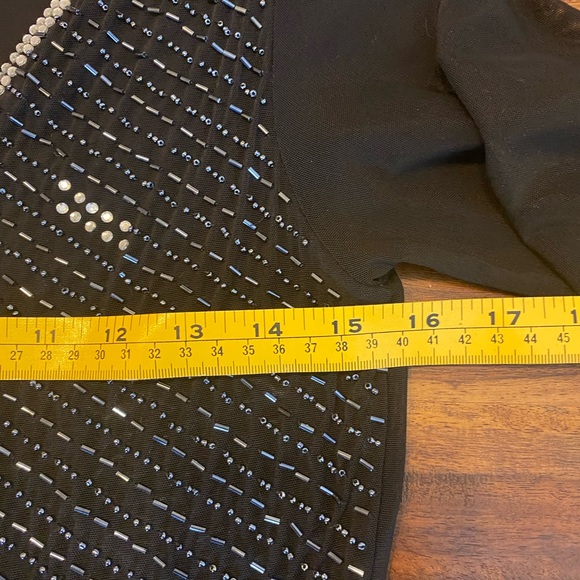 Vintage Mob wife Laura sequins and sheer V neck blouse - Picture 4 of 6